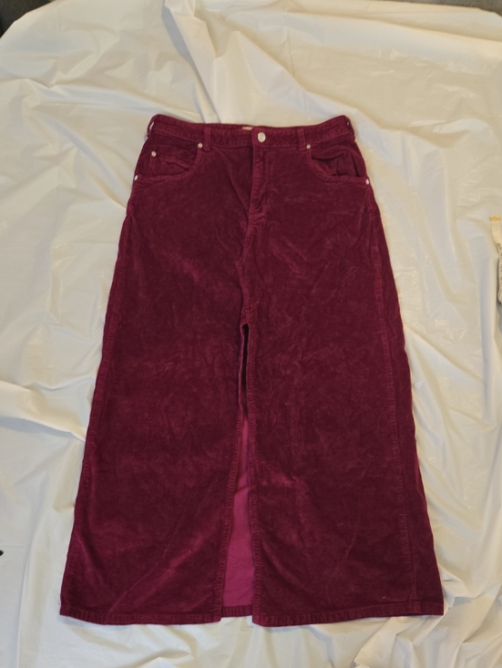 Pilcro Dresses & Skirts - Pilcro The Madi Corduroy Skirt with Front Slit Size 12